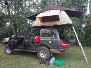 Rooftop tent car